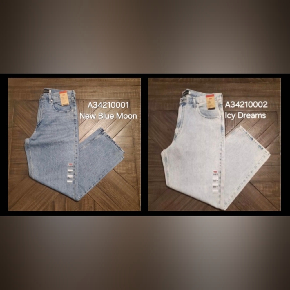 2 Pair Levi's Silvertab Loose Jeans Mens 30x30 Icy Dreams and New Blue Moon
